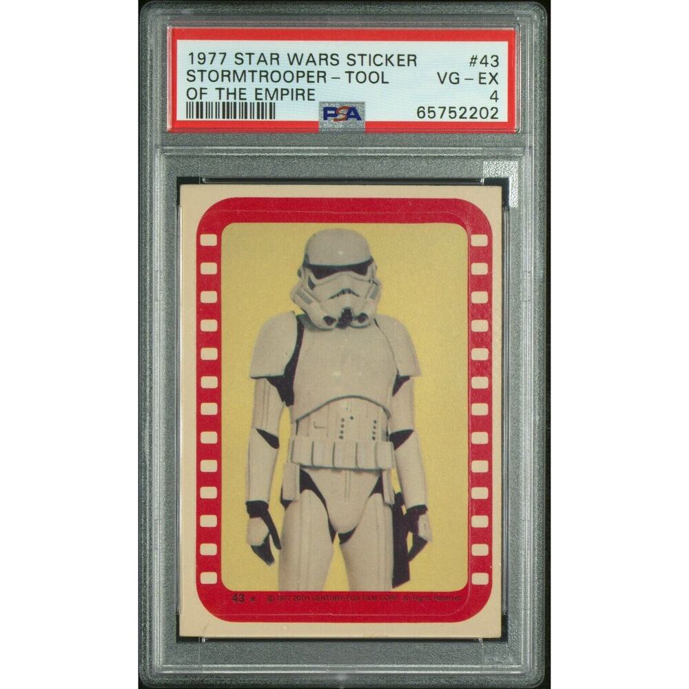Star Wars 1977 Sticker Stormtrooper Tool Of The Empire #43 PSA 4 CERT#65752202